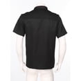 thumbnail image 4 of Ocealan Unisex Chef Jacket Shirt Short Sleeve Chef Coat Men Women Restaurant Kitchen Work Uniform Black Short Sleeve L, 4 of 7