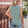 thumbnail image 2 of Birdeem Mode Femmes Été Col en V Dentelle Patchwork Sans Manches Haut Aguichant Blouse, 2 of 5