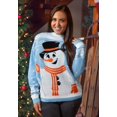 thumbnail image 1 of Friendly Snowman Ugly Christmas Sweater for Adults, 1 of 1