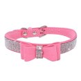 thumbnail image 1 of Bling Crystal Cat Collar Metal Adjustable Puppy Bow Tie Rhinestone Soft Collars Pet Supplies for Small Medium Dogs, 1 of 3
