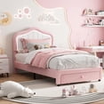 thumbnail image 2 of Eastvita Full Upholstered Bed Frame with Storage Drawer/Smart LED Headboard/Twin - Size Platform Bed Frame for/Wooden Slats Support/No Box Spring Needed/Simple to Assemble, 2 of 6