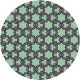 thumbnail image 1 of Ahgly Company Tapis de Zone Rond Transitionnel Violet pour Intérieur Lavable à la Machine, 3 Pieds Rond, 1 of 7