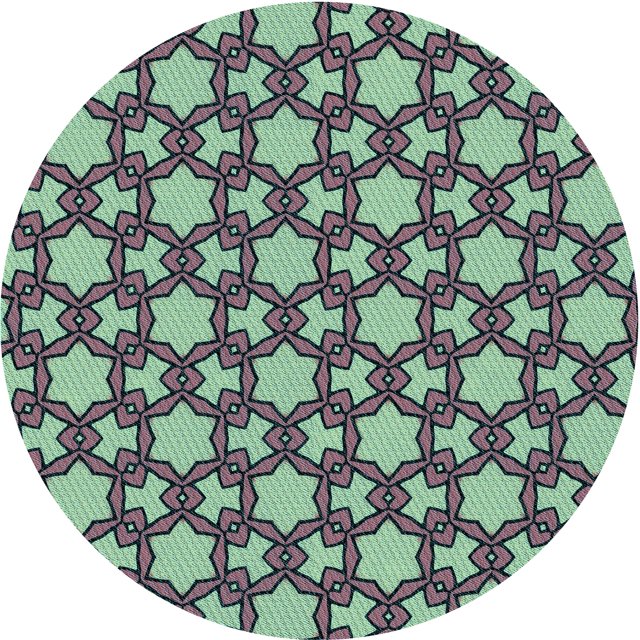 Ahgly Company Tapis de Zone Rond Transitionnel Violet pour Intérieur Lavable à la Machine, 3 Pieds Rond