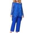 thumbnail image 1 of Womens Plus Size Pants Womens Plus Size Evening Dress Lace Embroidery Temperament Fit Pantstwo Piece Set Plus Size Dress Pants Plus Size Womens Pants Womens Plus Size Dress Pants, 1 of 4