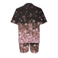 thumbnail image 5 of Mikilon Ensemble Élégant pour Femmes 2 Pcs Mode Col Rond Blouse Manches Courtes Hauts Shorts Ensemble Décontracté Violet-A m, 5 of 5