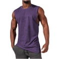 thumbnail image 1 of Timegard Tank Tops Men Solid Color Crewneck Basic Tee Comfy Sleeveless Fitting Casual Shirts Top Athletic, 1 of 5