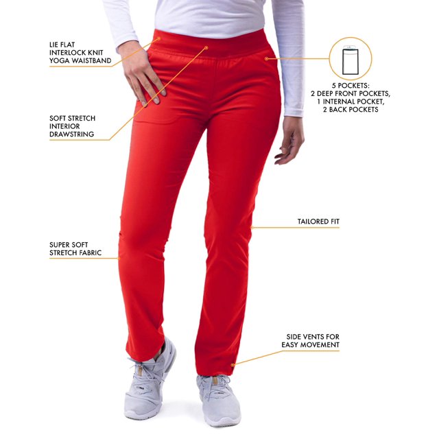 Adar Pro Sarraus pour Femmes - Pantalon de Sarrau de Yoga Ajusté