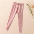 thumbnail image 2 of Kids Solid Color Warm Leg Binding Elastic Waist Long Pants Medium and Large Comfortable Leggings, 2 of 4