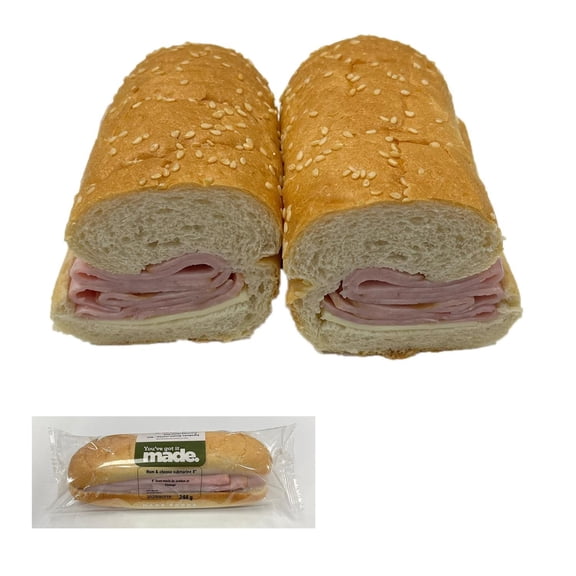 Sandwich, Ham & Cheese Sub 8 inch, 244 Gr