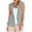 Gray#womens linen blazer vest, variant on aohooy Sleeveless Blazer Vest for Women Linen Lightweight Notch Lapel A Button Ruched Sleeveless Business Casual Work Suit Jacket Navy,M
