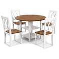 thumbnail image 1 of Gymax Ensemble de Cuisine Rond 5 Pcs avec Table à Manger à Abattants Pliée et 4 Chaises, 1 of 10