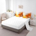 thumbnail image 3 of YST White Gray Orange 7-Piece Comforter Set, Queen – Oil Painting Ombre Gradient Design, Graffiti Abstract Bed In A Bag, 3 of 4