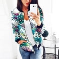 thumbnail image 2 of Leutsin Blouson Bomber pour Femme Mince d'Été Haut Manteau Transitionnel à Fermeture Éclair Col Montant Vêtement d'Extérieur, 2 of 5
