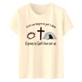 thumbnail image 5 of LUOGENLI T-shirts pour Femme pour Femmes T-Shirt Décontracté à Imprimé de Lettres Col Rond Manches Courtes T-Shirt Plusieurs Couleurs T-shirts pour Femmes T-Shirt Graphique Drôle Saint-Valentin Beige TG, 5 of 5