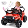 thumbnail image 1 of Gymax Kids Ride on Car Truck 12V Battery Powered Electric Vehicle w/ Foldable Mirrors Red, 1 of 10