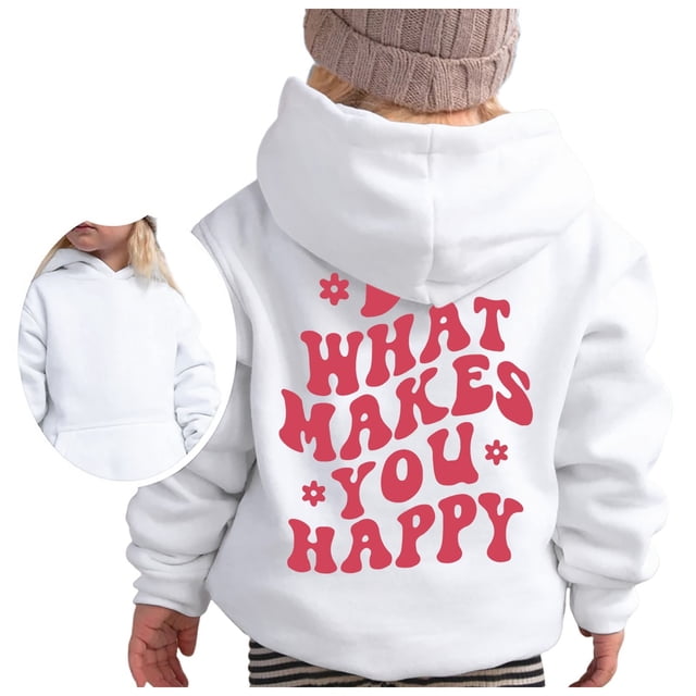 Chandail à Capuchon à Manches Longues pour Fille, Sweat Graphique, Mignon Pull-Over pour Enfants, Vêtements pour Filles