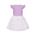 thumbnail image 2 of Robe Fille Violette Manches à Volants Papillon Jupe Étincelante Fête 6 Ans, 2 of 5