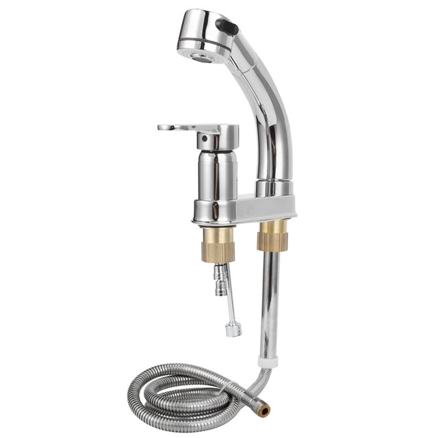 FAGINEY Sink Faucet,Pull Out Faucet,G1/2 Faucet Telescopic Rotatable Pull Out Cold Hot Water Mixer Tap For Bathroom Wash Basin