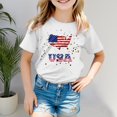 thumbnail image 2 of TZEWGL Tops For Newborn Short Sleeved Independence Day Printed Crewneck Blouse For Newborns size 6-7T, 2 of 4