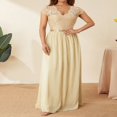 thumbnail image 3 of Women‘s Prom Maxi Dress Lace Patchwork Backless V Neck Elegant Evening Party Cocktail Dress, 3 of 6