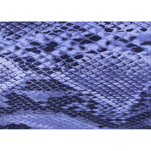 Ahgly Company Machine Washable Indoor Rectangle Transitional Sky Blue Area Rugs, 5' x 7'
