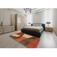thumbnail image 4 of Ahgly Company Tapis d'Intérieur Carrés Abstraits Rouges Abstraits pour Aire, 6 Pieds Carré, 4 of 6