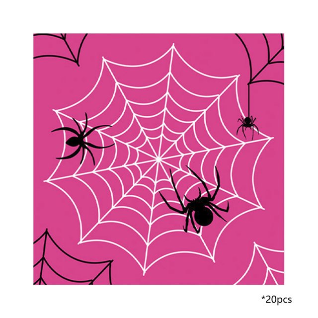 Spider Webs Halloween Decorations 20 Halloween Napkins and Spider Web Tissues for Decorating Halloween Parties Halloween Spider Web Decor