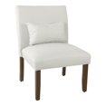thumbnail image 1 of HomePop Transitional Fabric Parker Accent Chair with Pillow in White, 1 of 12
