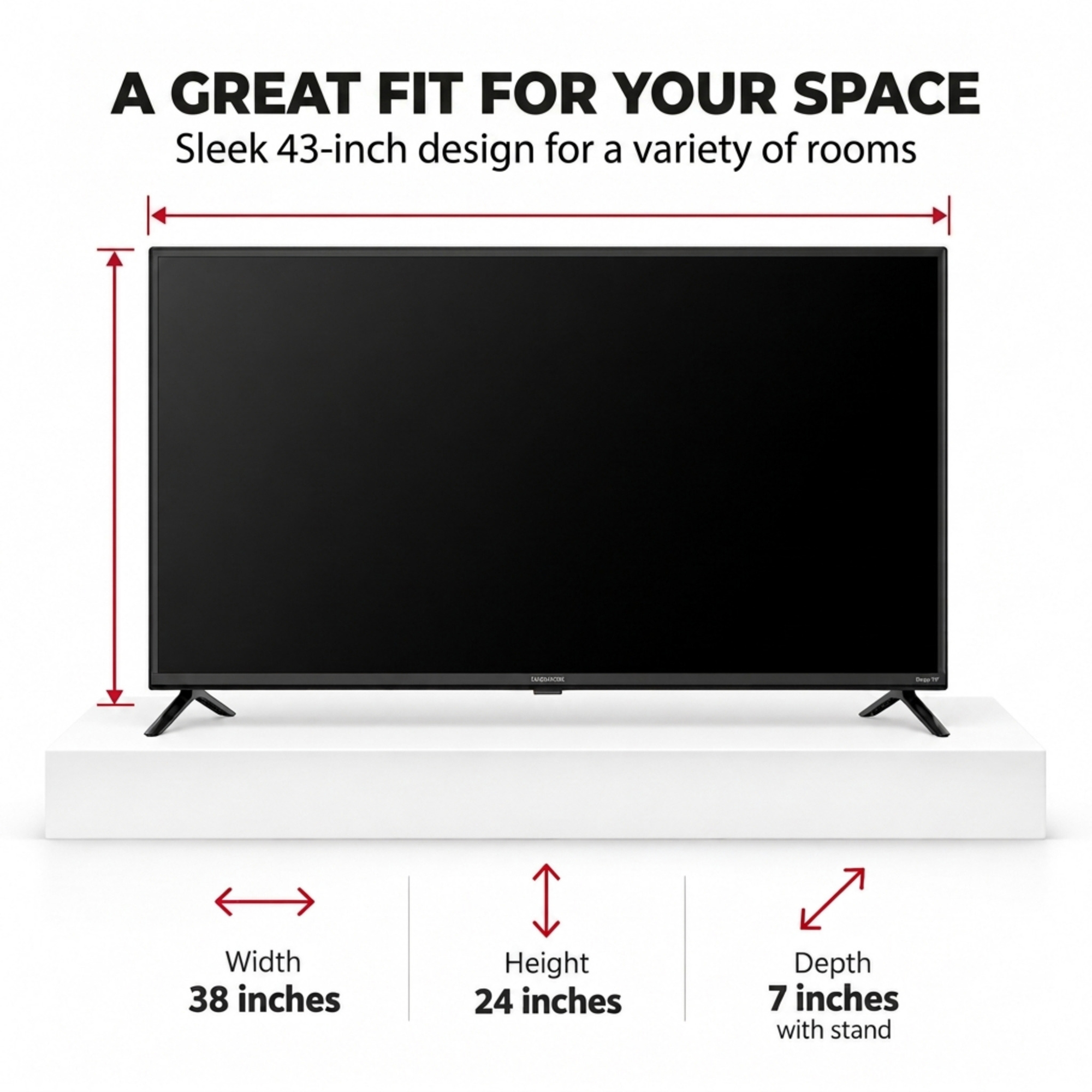 Téléviseur intelligent Magnavox 43" 4K Ultra HD HDR LED Roku, audio Dolby Digital Plus, noir