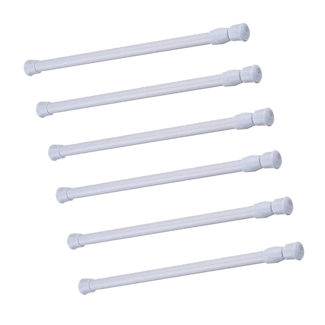 Tringle de Tension Lot de 6 Barres d'Armoire en Acier à Ressort Réglables Tringle à Rideau de Tension Acier de Haute Qualité Installation Facile Usage Grand