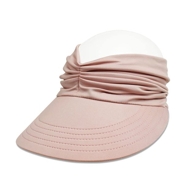 Chapeau de Soleil pour Femmes, Visière de Plage Protection UV à Grand Bord pour Sports Plage Golf Randonnée, Rose
