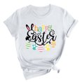 thumbnail image 2 of RKSTN Hauts pour Femmes Décontracté Été Ample Grande Taille Imprimé Graphique Lapin de Pâques Blouse Mode Col Rond Manches Courtes T-shirt, 2 of 4