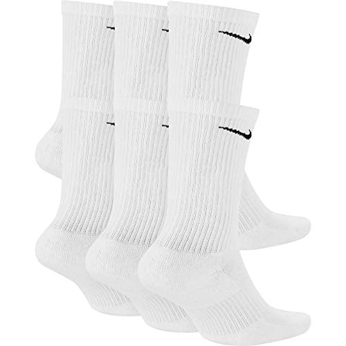 Nike Everyday Plus cushion crew Training Socks (6 Pair) (White, Large)