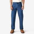 thumbnail image 1 of Dickies Mens Carpenter Denim Utility Jeans, 34W x 32L, Stonewashed Indigo Blue, 1 of 6