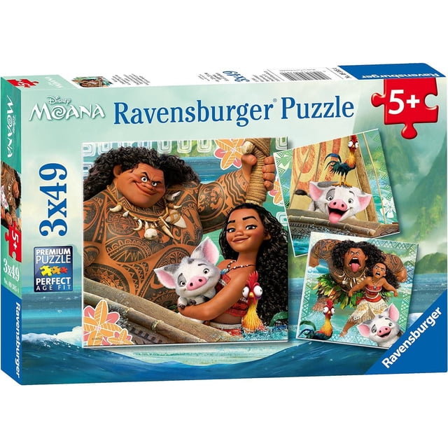Ravensburger - Disney Moana Born to Voyage Puzzle 3x49pc