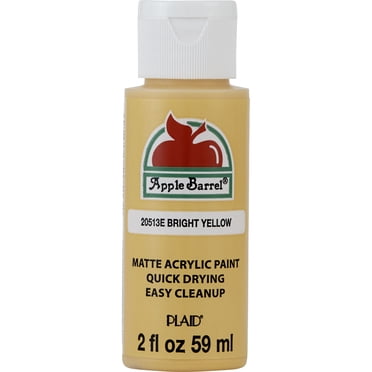 Apple Barrel Colors Matte Acrylic Craft Paint, 2 fl. oz., Bright Yellow