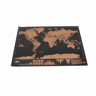 Map Scratch World Map Stylish Fine Printed Wall Scratchcard Map Poster for Travel Enthusiast