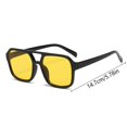 thumbnail image 2 of Hearth & Gear Stylish Oversized Square Green Sunglasses For High Fashion Driving Shades Retro Unisex Design For Sun Goggle Sleeve Riding Rain Gear Low Profile Ski Goggles Grilling Goggles Kids Goggles, 2 of 2