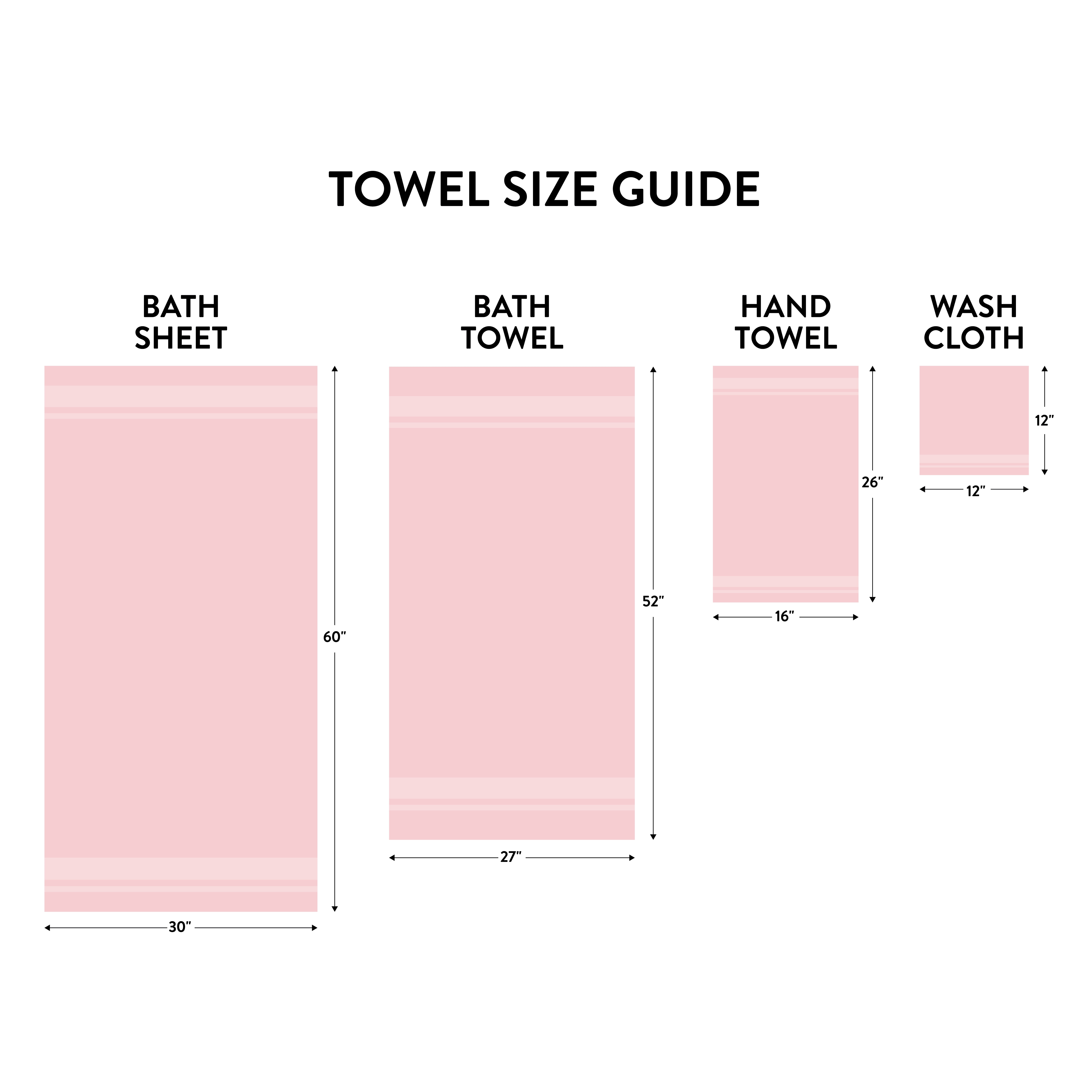 Mainstays Basics Solid Bath Sheet, Soft & Durable, 100% Cotton, Pink