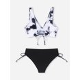 thumbnail image 4 of Maillot de Bain Bikini pour Femme à Croisement avant, Lacé, Deux Pièces, 4 of 6