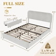 thumbnail image 2 of YUSAZENS Full Size Platform Bed Frame with Headboard, Modern Beige Boucle Upholstered Bed Frame, 4 Storage Drawers, Sturdy Wooden Slats Support,  Easy Assembly, No Box Spring Needed,Noise Free, 2 of 7
