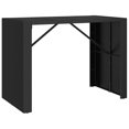 thumbnail image 3 of vidaXL 7 Piece Garden Bar Set Black Poly Rattan& Solid Wood Acacia, 3 of 4