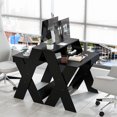 thumbnail image 4 of Gymax Computer Desk Study Writing Table Small Space w/ Drawer & Monitor Stand Black, 4 of 9