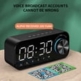 thumbnail image 4 of Pompotops New Smart Mirror Bluetooth Speaker Subwoofer Portable Mini Stereo Mini Clock Home Alarm Clock Card Clearance, 4 of 8