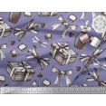 thumbnail image 3 of Soimoi Cotton Voile Fabric Ribbons,Gift Box & Wine Bottle Party Print Fabric by Yard 42 Inch Wide, 3 of 3