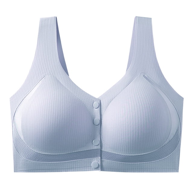 Front Closure Bras for Women Wireless Daily Bra Full Coverage Push Up Wirefree Bras