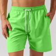 thumbnail image 2 of Yuyuzo Shorts for Men Drawstring Elastic Waisted Casual Summer Beach Shorts Solid Color, 2 of 7