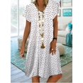 thumbnail image 4 of 2024 Robe Tendance Grande Taille pour Femmes Été Imprimé Manches Courtes Ample Décontractée Robes Femme Élégante Mode Plage Vêtements pour Dames, 4 of 7