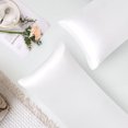 thumbnail image 3 of PiccoCasa Satin Body Pillowcases 2 Pcs Soft with Zipper Closure White 20"x54", 3 of 7