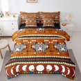 thumbnail image 1 of Western Queen Bedding Sets With Sheets Bull Skull Bed In A Bag 7 Piece Comforter Set Boho Aztec Bedding Set For Kids Adults Bohemian Exotic Bed Set Reversible, 1 of 5